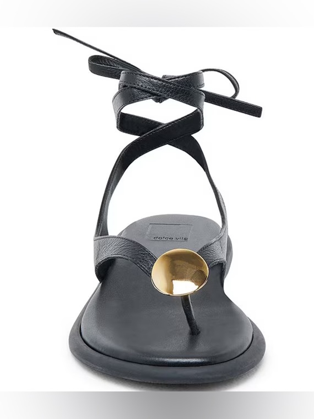 Dolce Vita Judy leather wrap black sandals